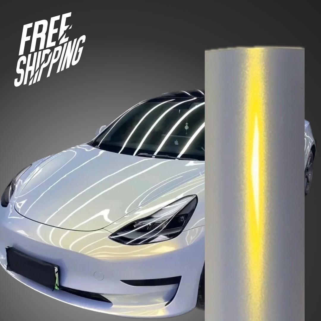 Chrome gold vinyl wrap car - Color shift wrap