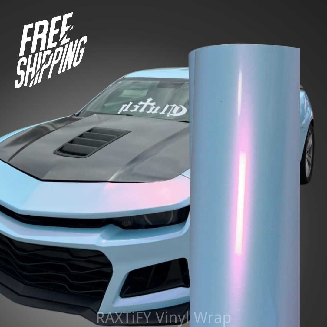 raxtify Color Shift Pearl Chameleon Blue Vinyl Wrap 5ft 69ft Pickup
