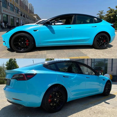 Gloss Diamond Pearl Sky Blue Vinyl Wrap