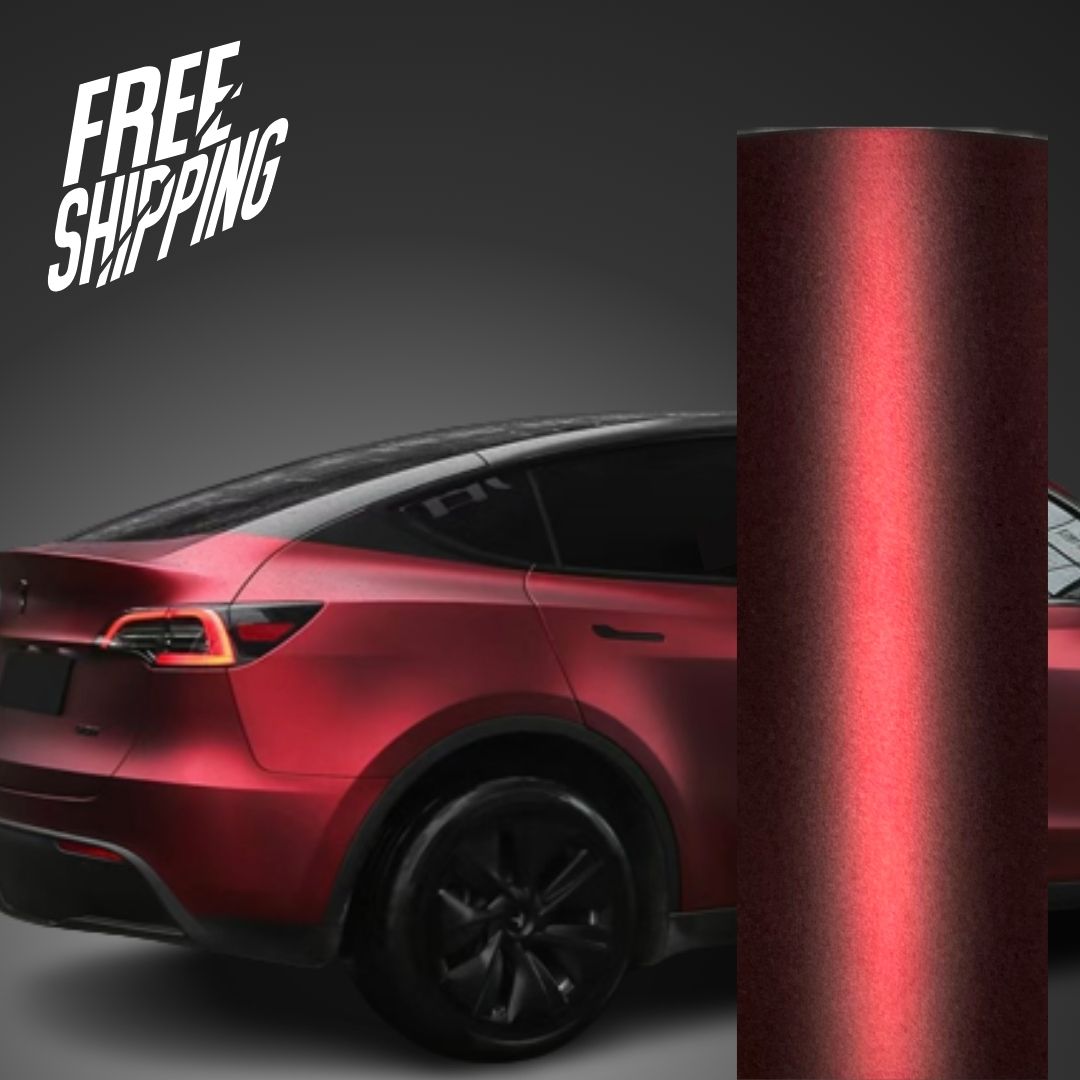 Satin Chrome Silk Oxide Red Vinyl Car Wrap – RAXTiFY