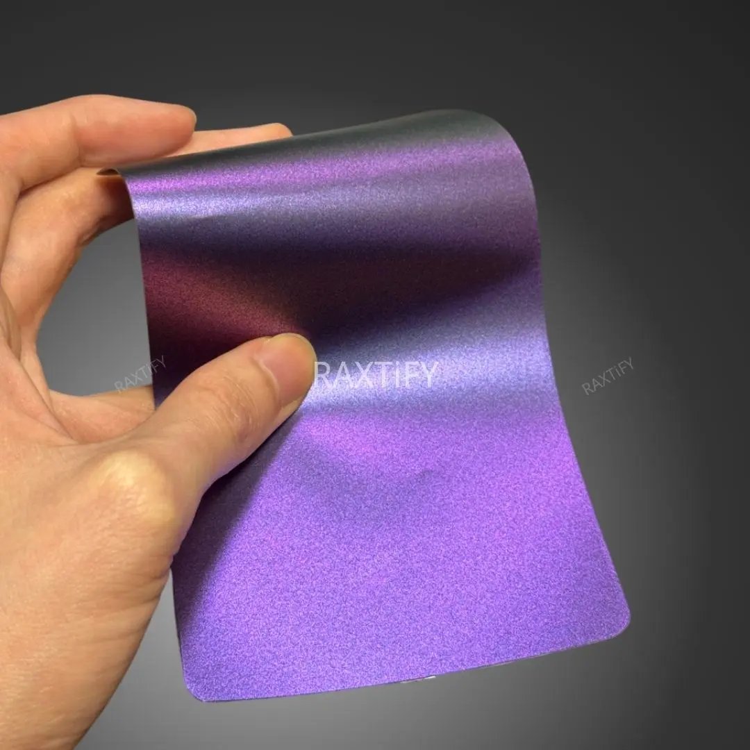 Color Shift Spectrum Satin Venom Purple Blue Vinyl Wrap raxtify