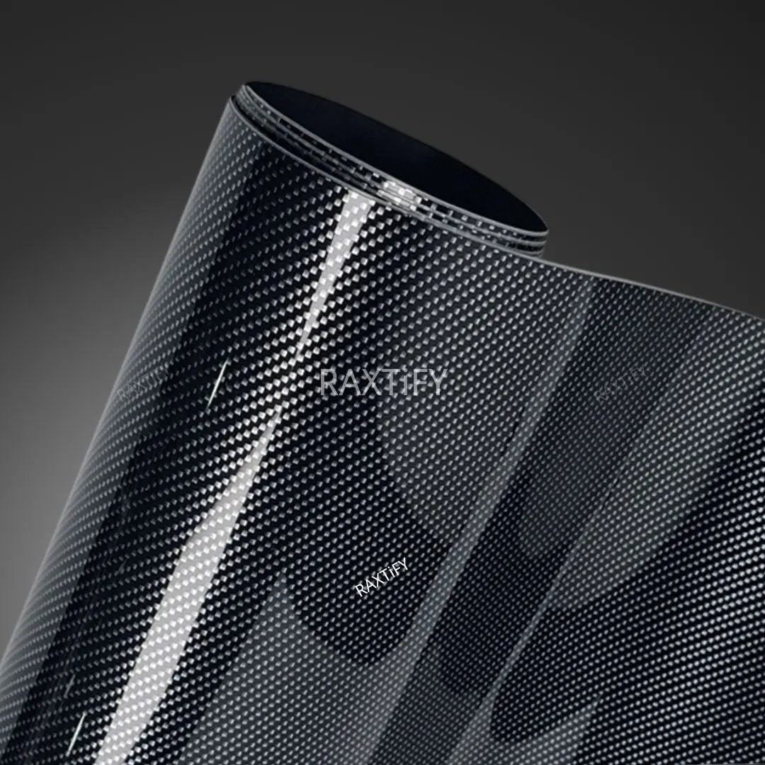 Gloss 6D Carbon Fiber Silver Vinyl Wrap roll
