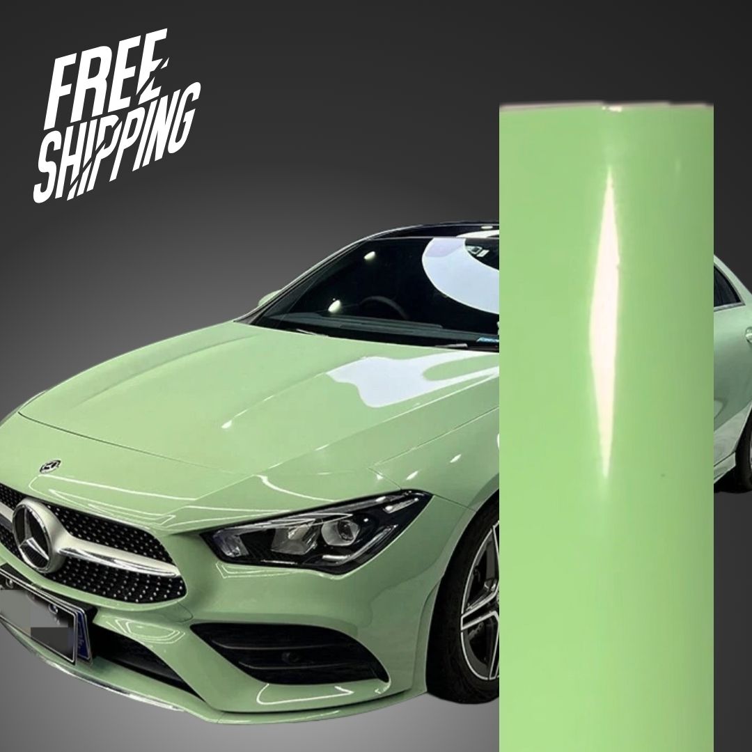 Automotive vinyl green car wrap - Color shift wrap