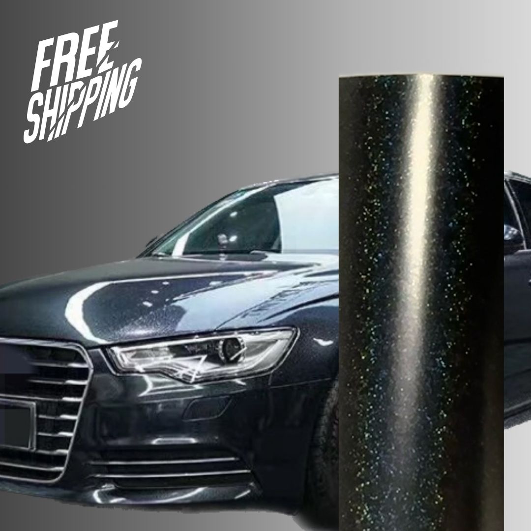 Spurtar Gloss Black Vinyl Wrap 1ft X 5ft Air-Release Glossy Black Car Wrap  Adhesive Film Automotive Vinyl Wraps Black Wrap for Cars Motorcycle DIY