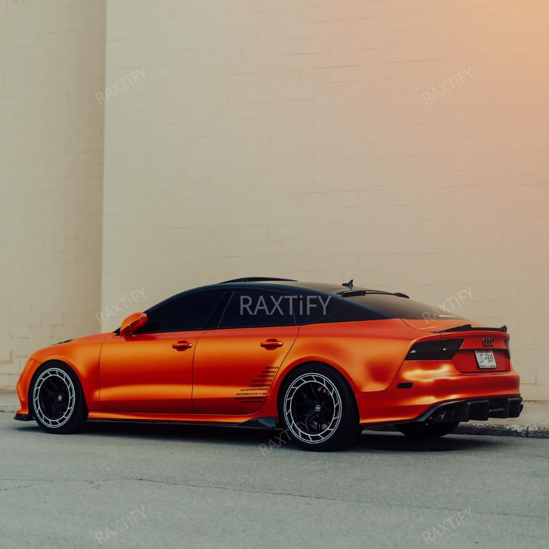 Color Shift Satin Gold Orange Vinyl Wrap