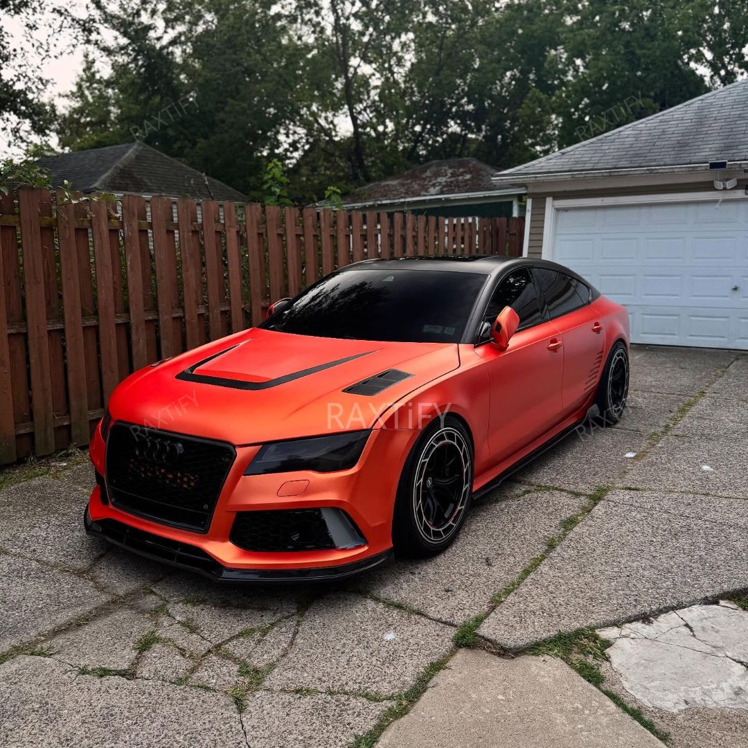 Color Shift Satin Gold Orange Vinyl Wrap