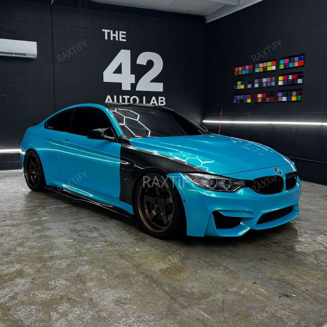 Color Shift Neon Sky Blue Vinyl Wrap