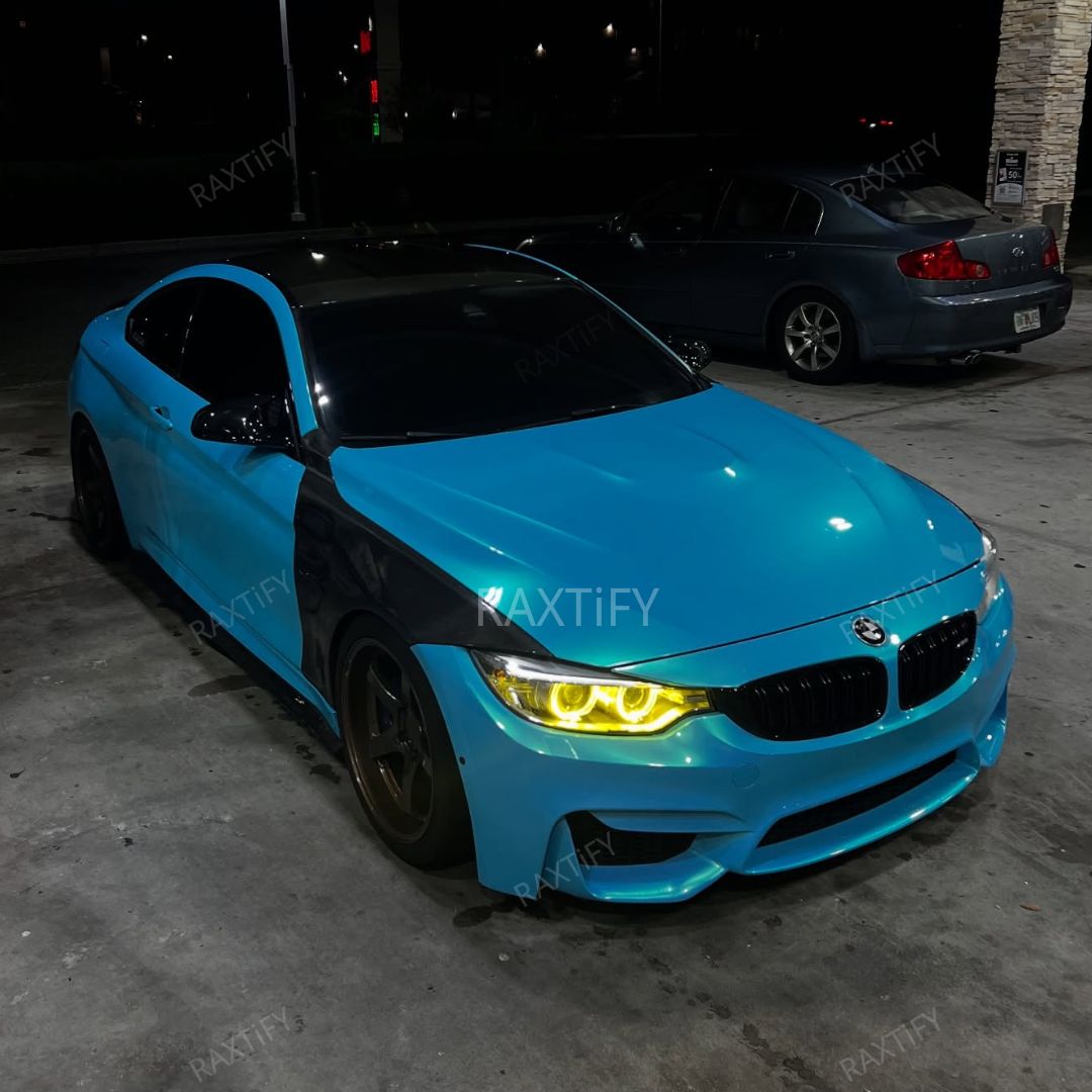 Color Shift Neon Sky Blue Vinyl Wrap