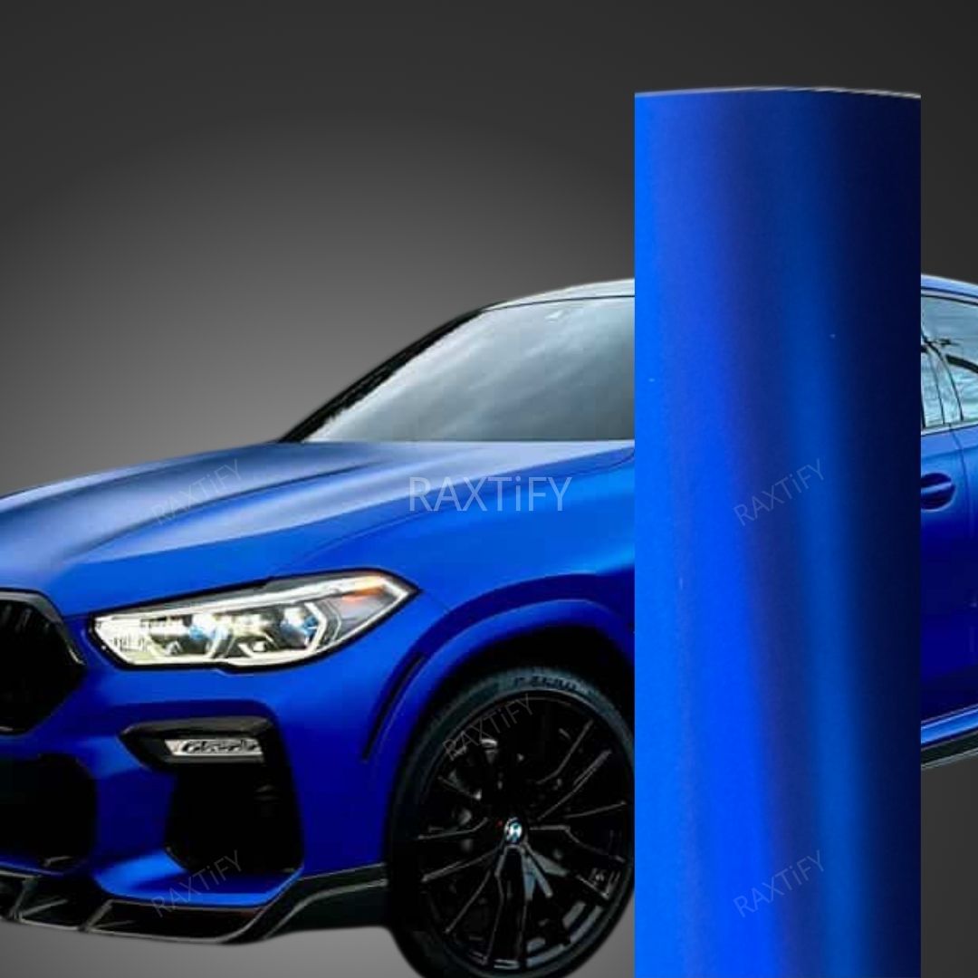 Matte Chrome Deep Blue Car Wrap – RAXTiFY