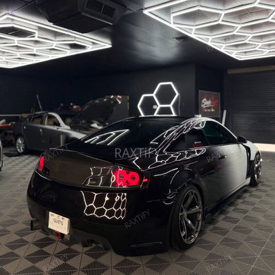 Black To White infiniti G35 Gradient Vinyl Wrap