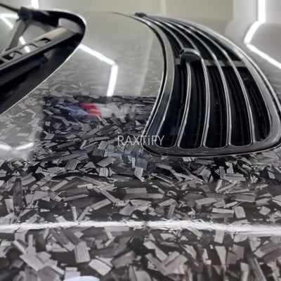 Camouflage Gloss Black Silver Forged Carbon