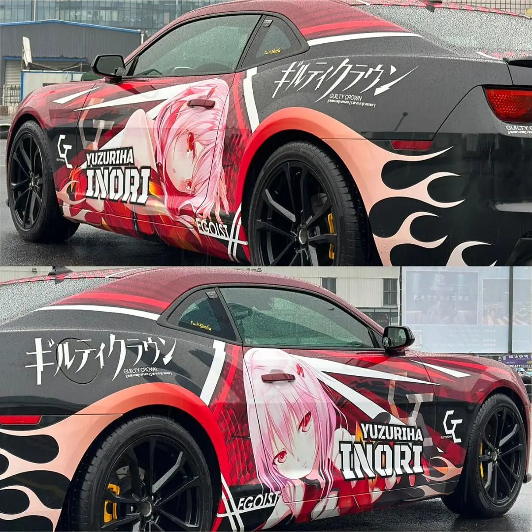 Chevrolet Camaro Guilty Crown Inori Yuzuriha Custom Anime Vinyl Wrap raxtify