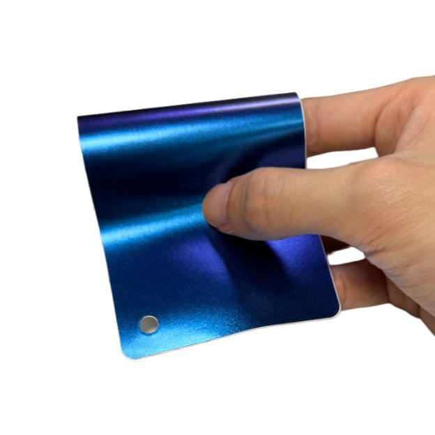 Color Shift Dazzling Aurora Blue Vinyl Wrap swatch book