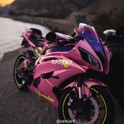 Color Shift Diamond Gold Pink Vinyl Wrap in Motorbike