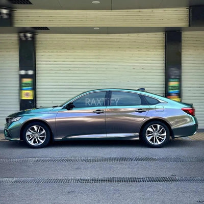 Color Shift Glitter Aurora Green Car Wrap