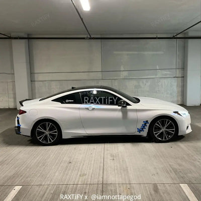 Color Shift Glitter White Blue Vinyl Wrap Car