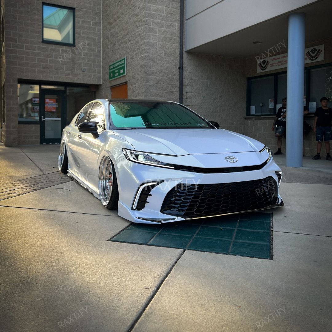 Toyota Camry Color Shift Glitter White Gold Vinyl Wrap