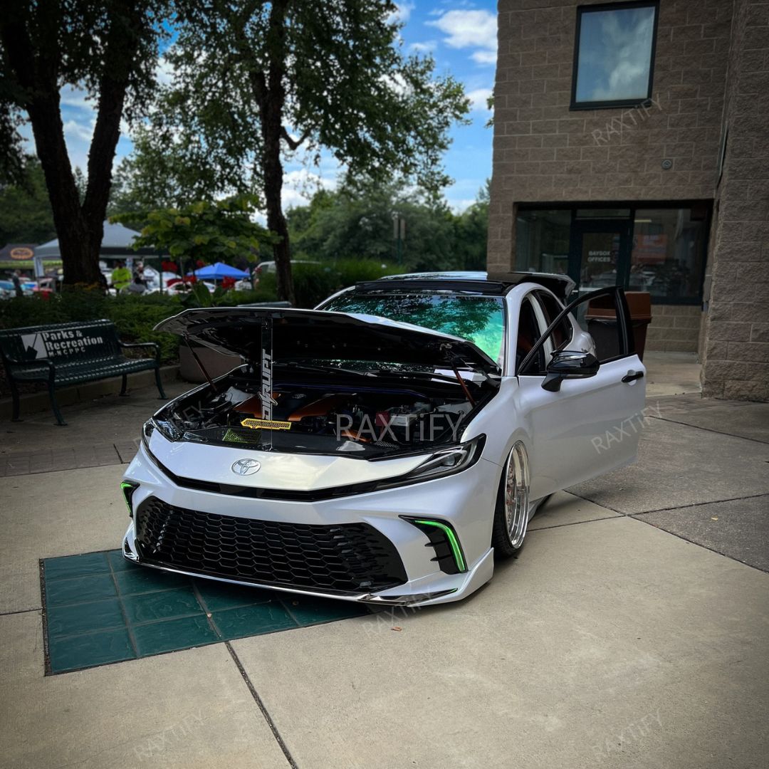 Toyota Camry Color Shift Glitter White Gold Vinyl Wrap