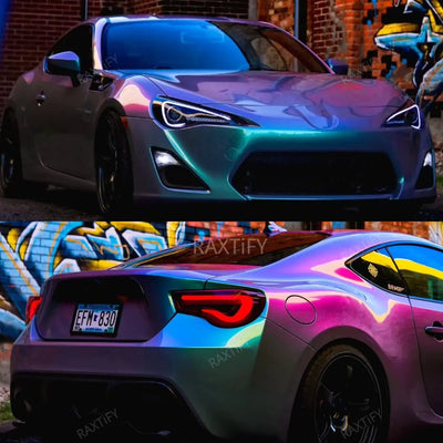Color Shift Metallic Purple Green Car Wrap