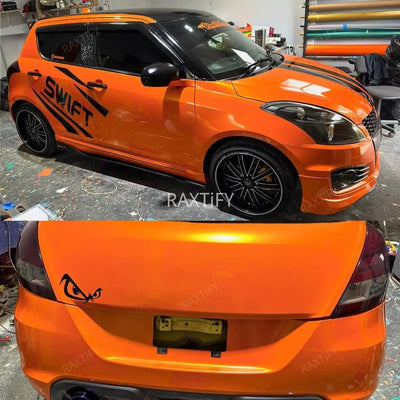 Color Shift Neon Gold Orange Vinyl Wrap
