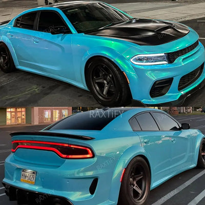 Color Shift Neon Sky Blue Vinyl Wrap