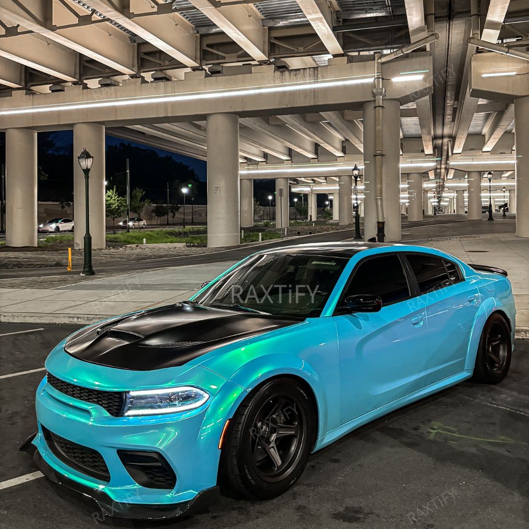 Color Shift Neon Sky Blue Vinyl Wrap