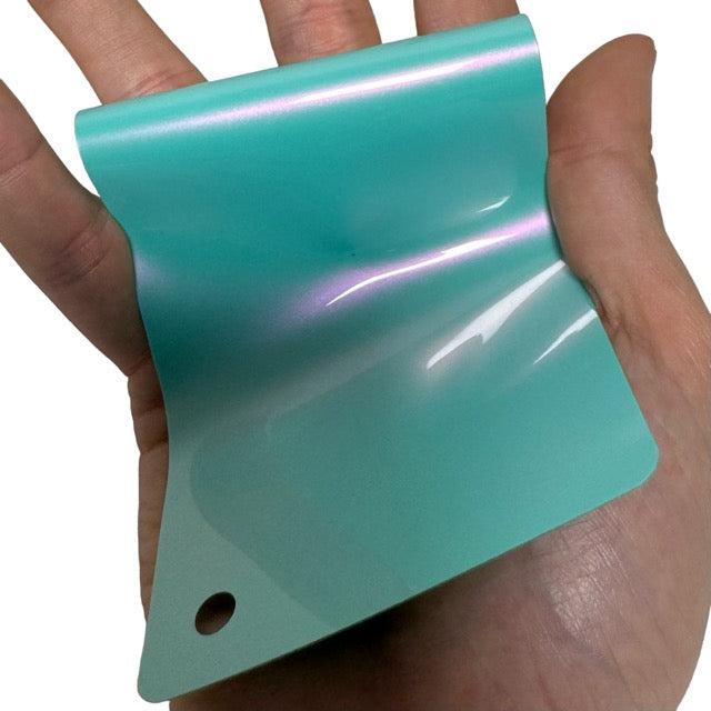 Color Shift Pearl Racing Tiffany Vinyl Wrap swatch card