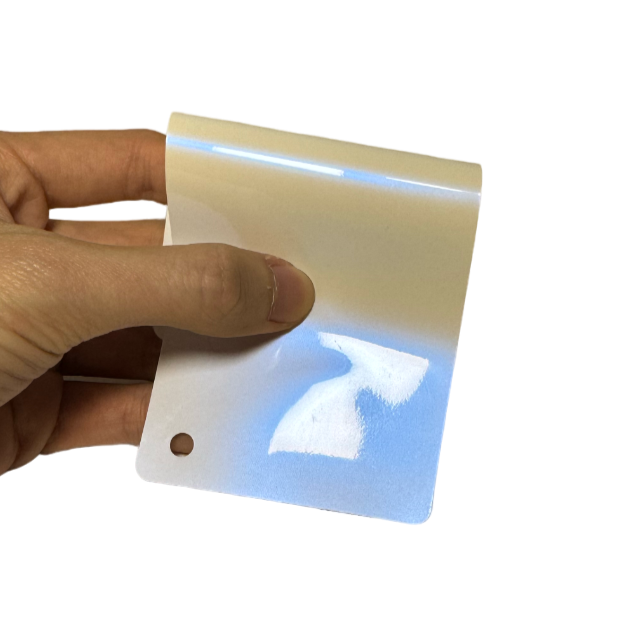 Color Shift Pearl White Blue Vinyl Wrap