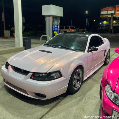 Color Shift Pink White Vinyl Wrap Car