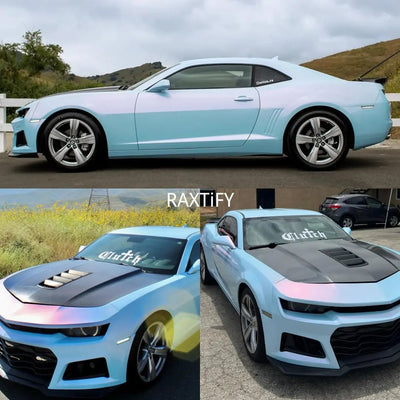 Color Shift Satin Chameleon Blue Vinyl Wrap 1