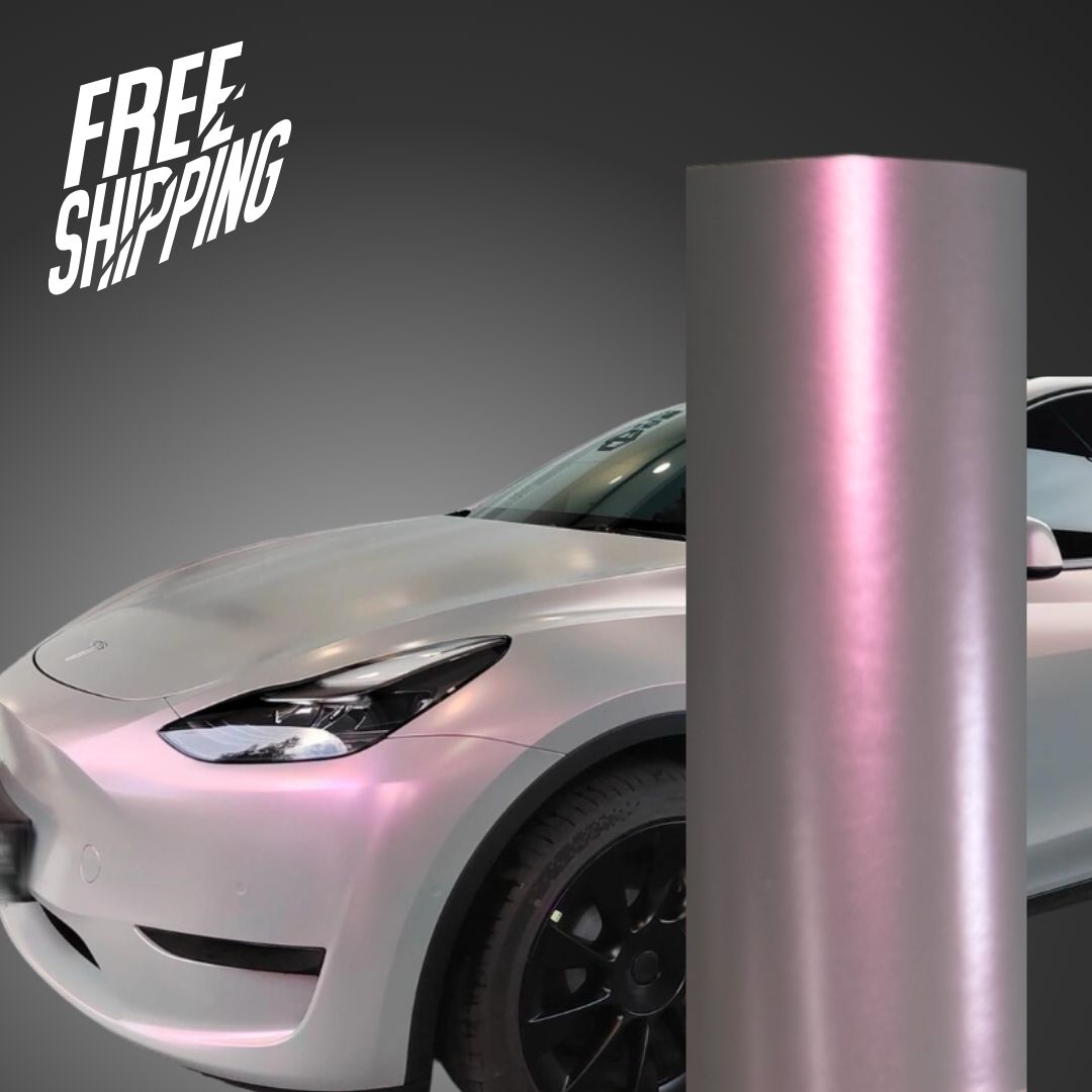 Color Shift Satin Gray Pink Vinyl Wrap