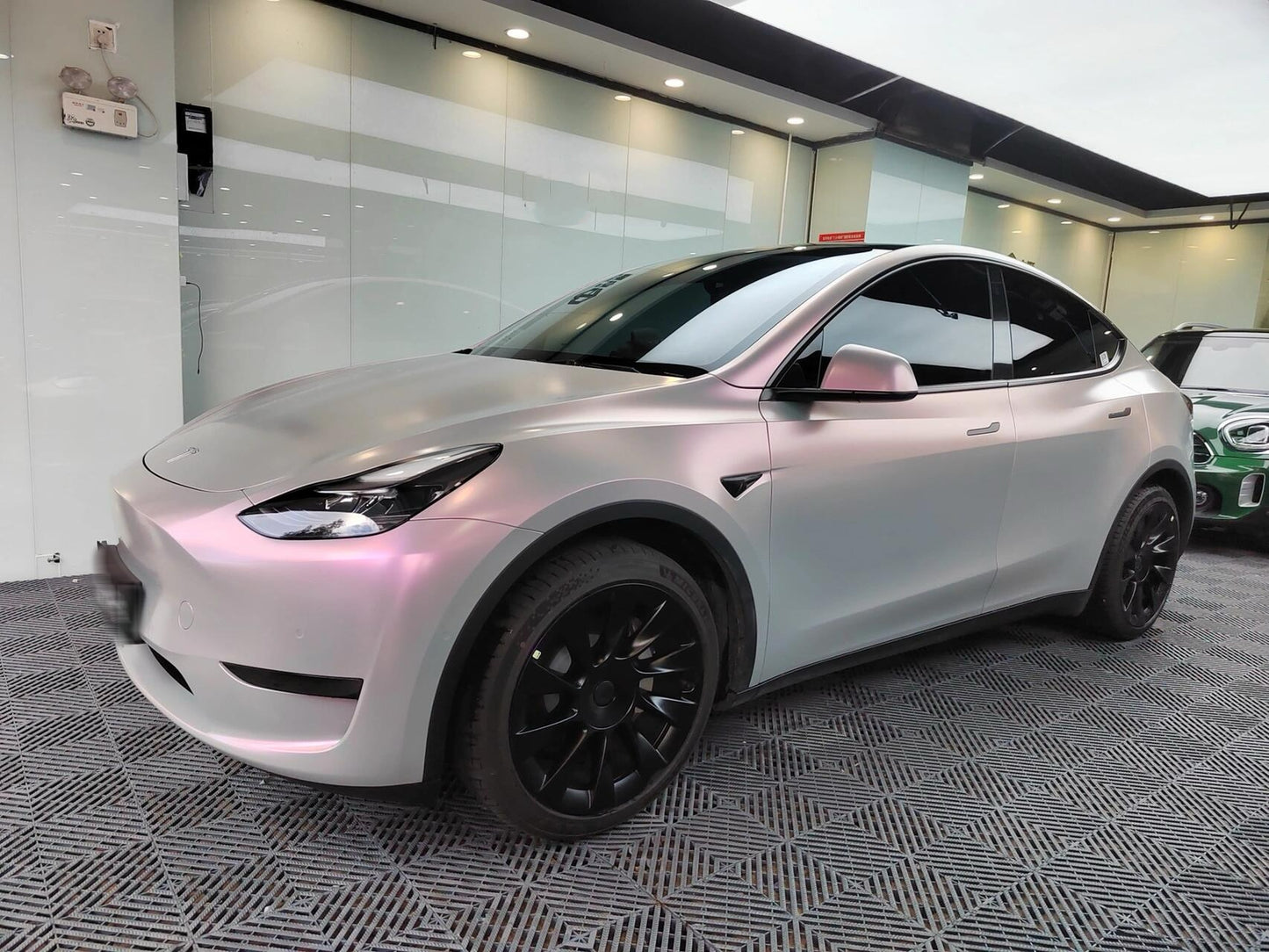 Color Shift Satin Gray Pink Vinyl Wrap