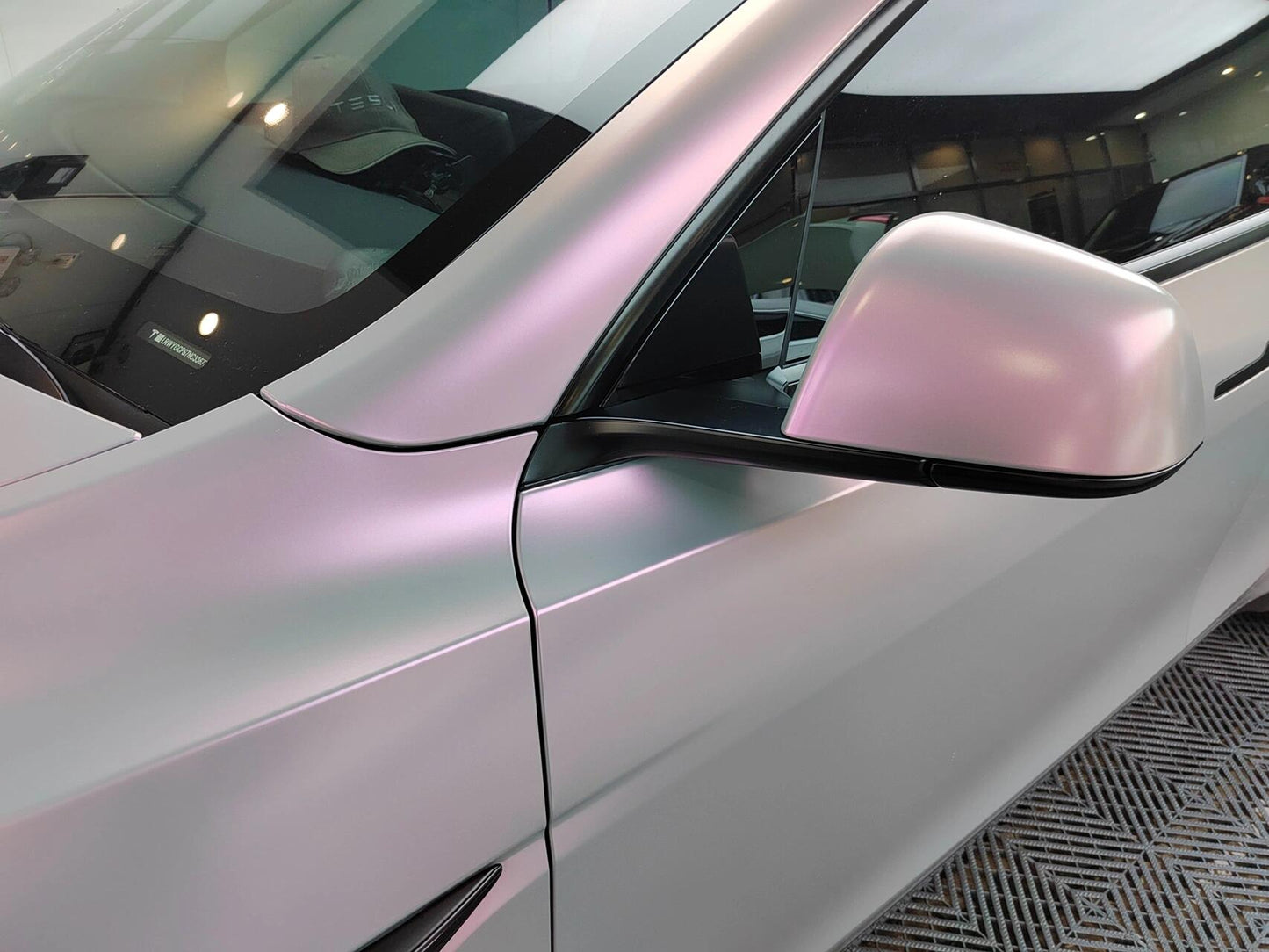Color Shift Satin Gray Pink Vinyl Wrap