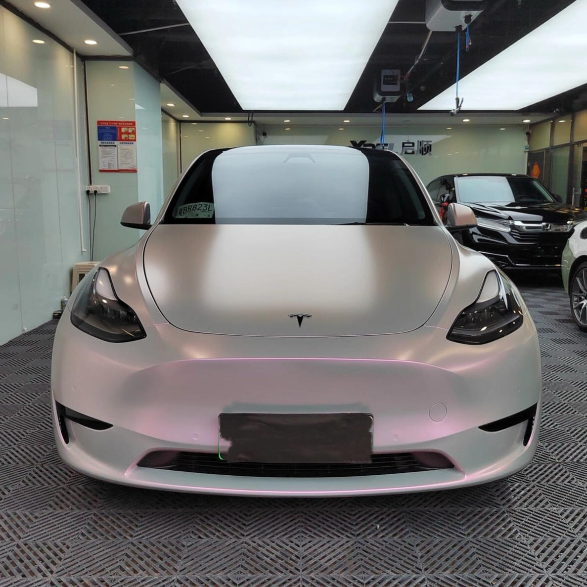 Color Shift Satin Gray Pink Vinyl Wrap