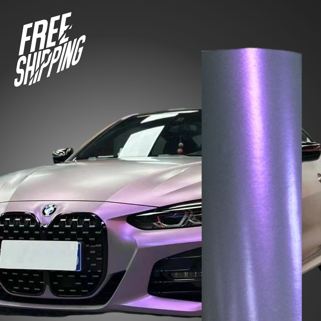 Color Shift Satin Gray Purple Vinyl Wrap