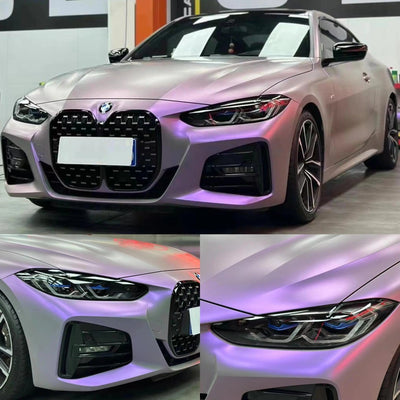 Color Shift Satin Gray Purple Vinyl Wrap
