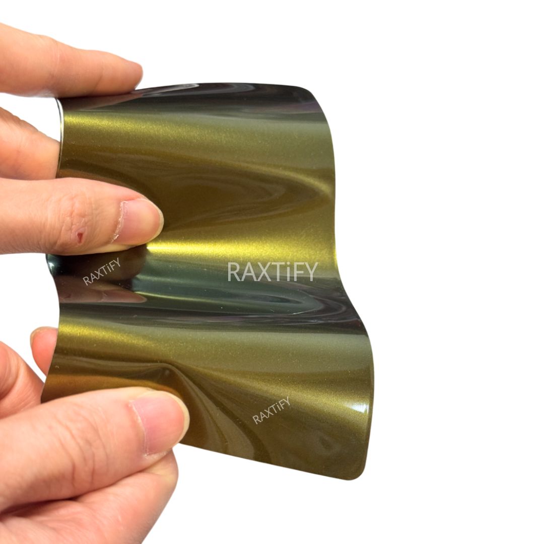 Color Shift Spectrum Galaxy Olive Amber Vinyl Wrap