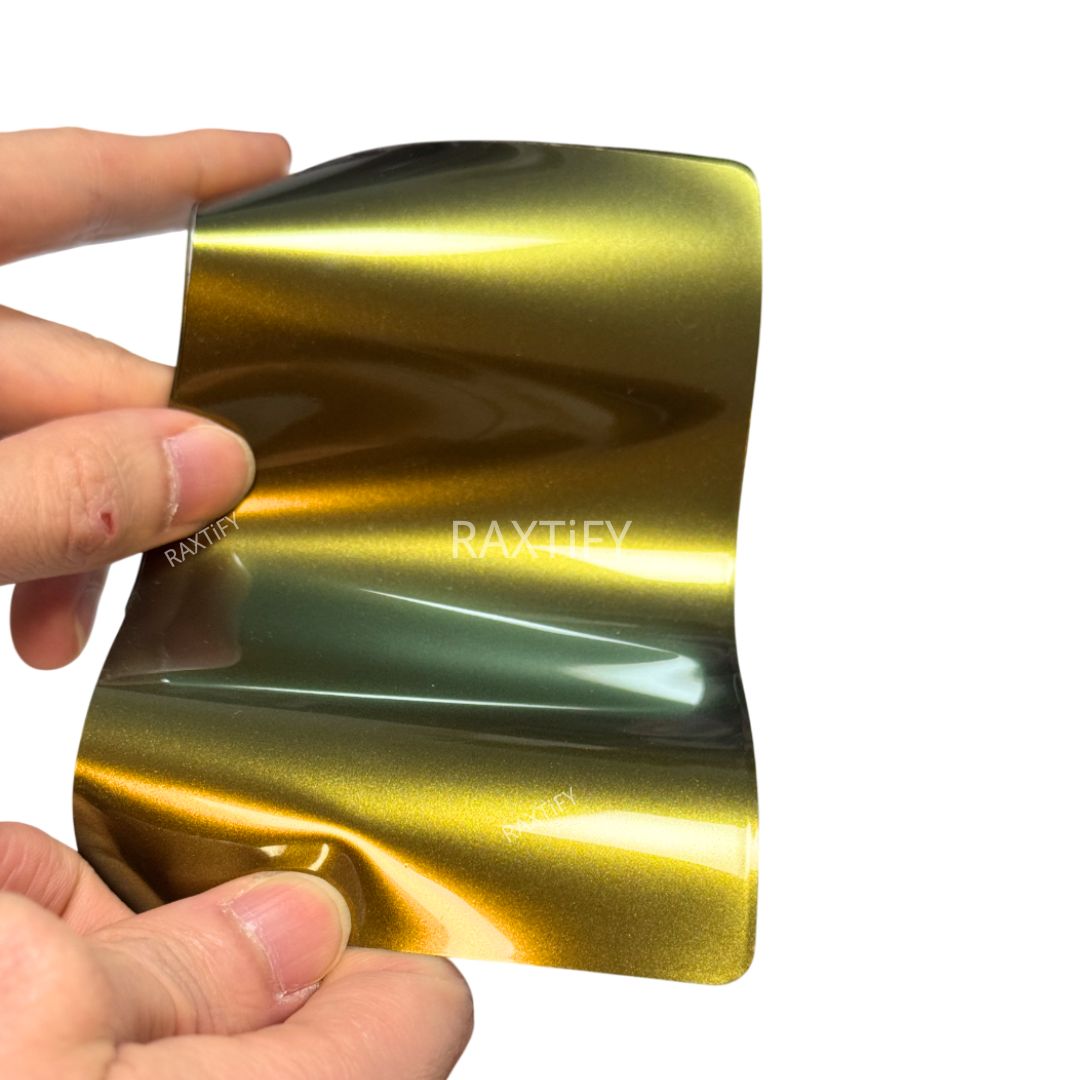 Color Shift Spectrum Galaxy Olive Amber Vinyl Wrap