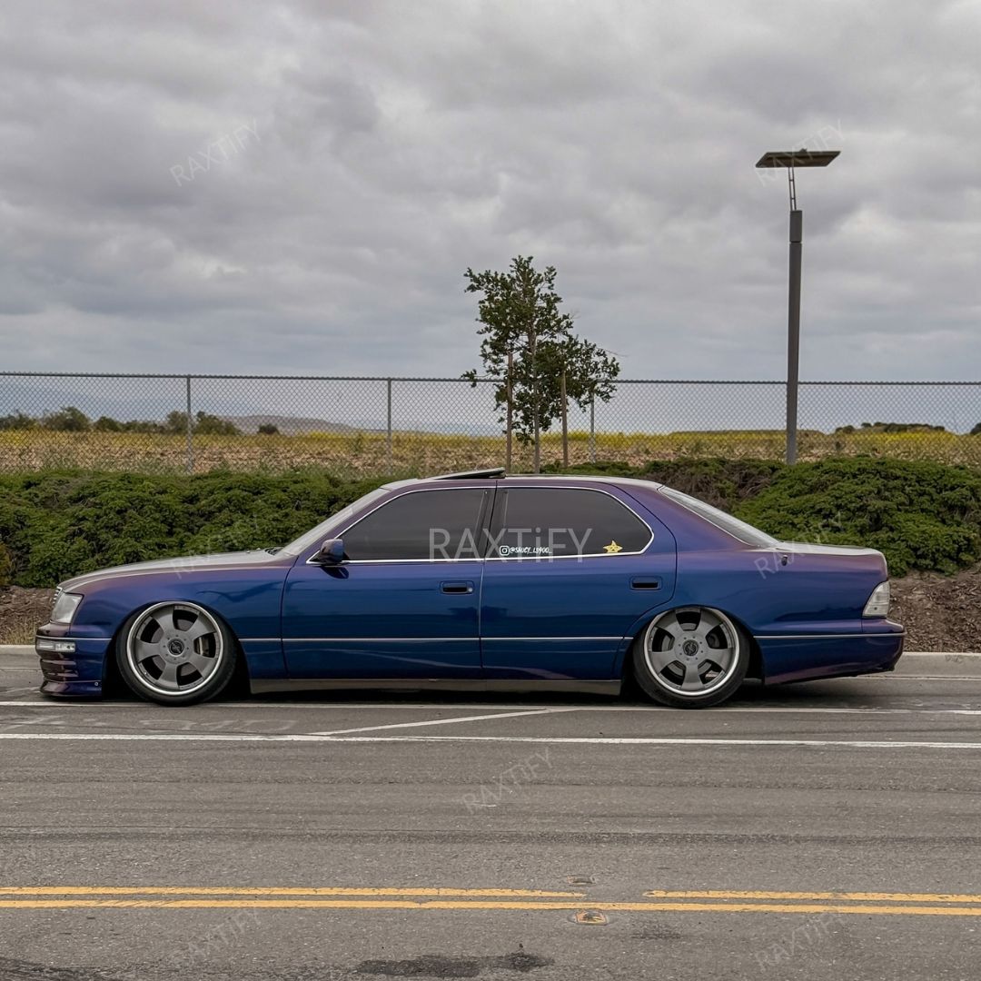 Color Shift Spectrum Gold Blue Vinyl Wrap Lexus