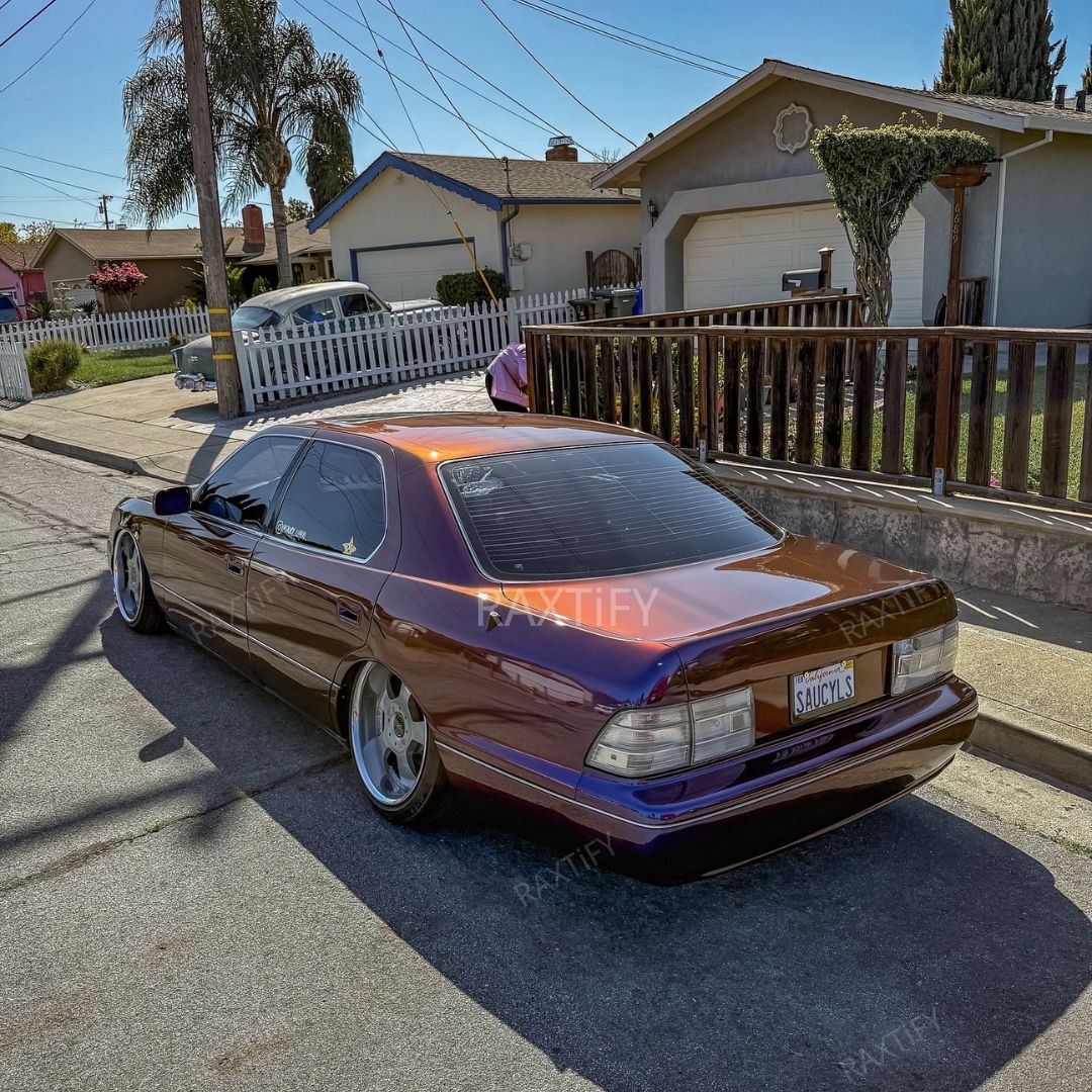 Color Shift Spectrum Gold Blue Vinyl Wrap Lexus