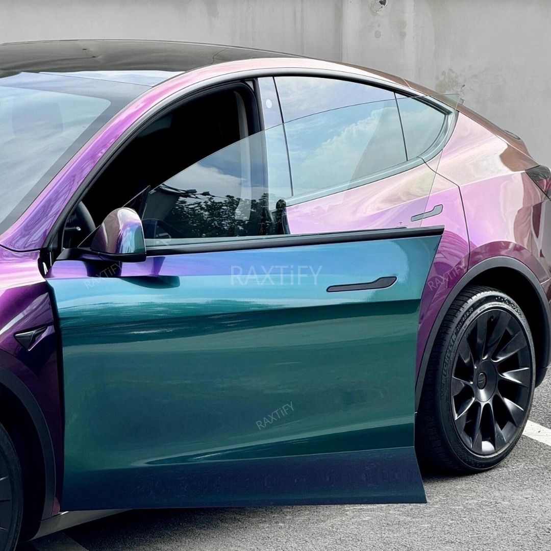 Color Shift Spectrum Jungle Purple Green Vinyl Wrap