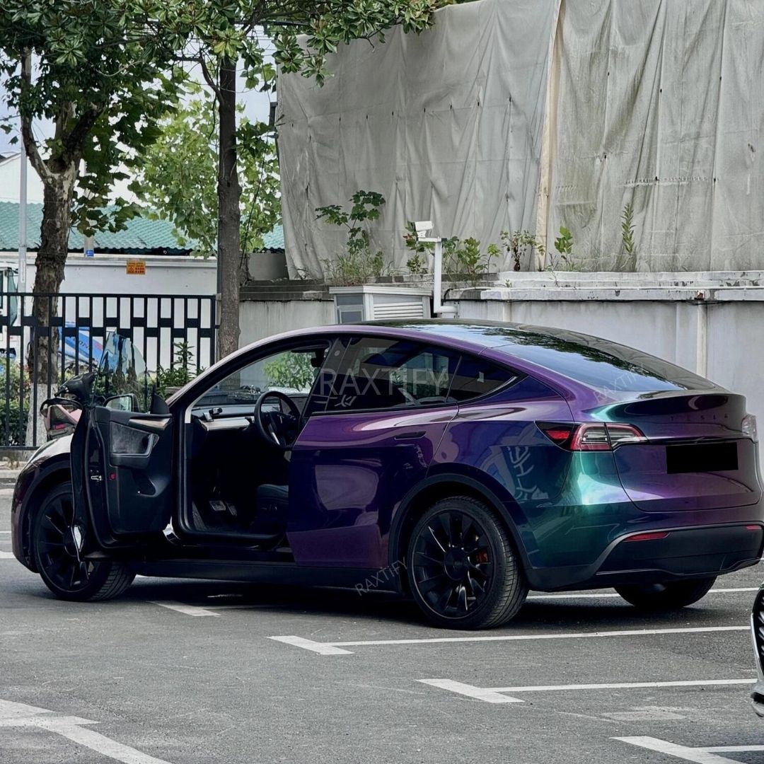 Color Shift Spectrum Jungle Purple Green Vinyl Wrap
