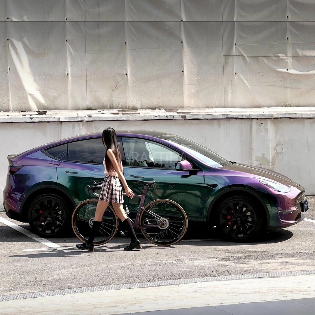 Color Shift Spectrum Jungle Purple Green Vinyl Wrap