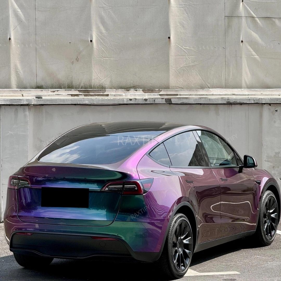 Color Shift Spectrum Jungle Purple Green Vinyl Wrap