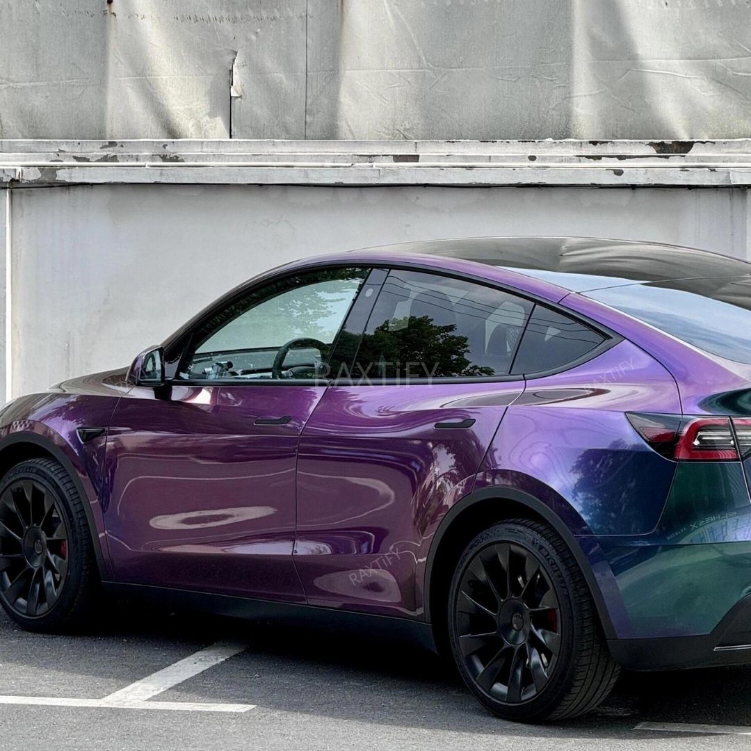 Color Shift Spectrum Jungle Purple Green Vinyl Wrap