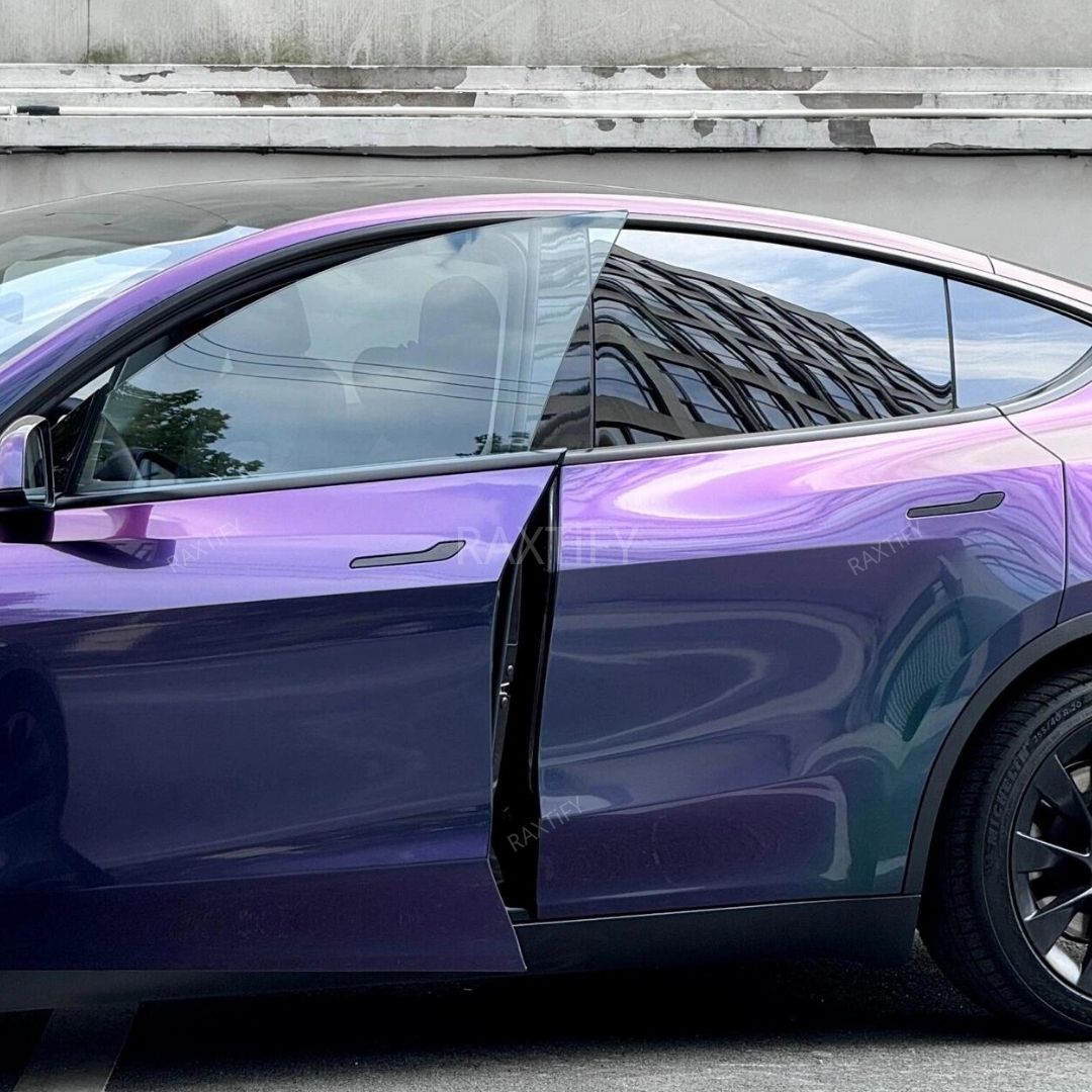Color Shift Spectrum Jungle Purple Green Vinyl Wrap