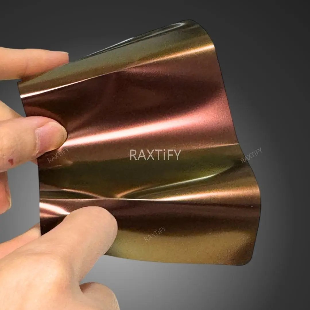 Color Shift Spectrum Satin Ruby Gold Vinyl Wrap