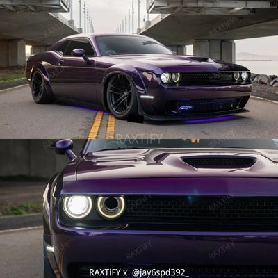 Dodge Challenger in Gloss Metallic Midnight Purple Vinyl Wrap