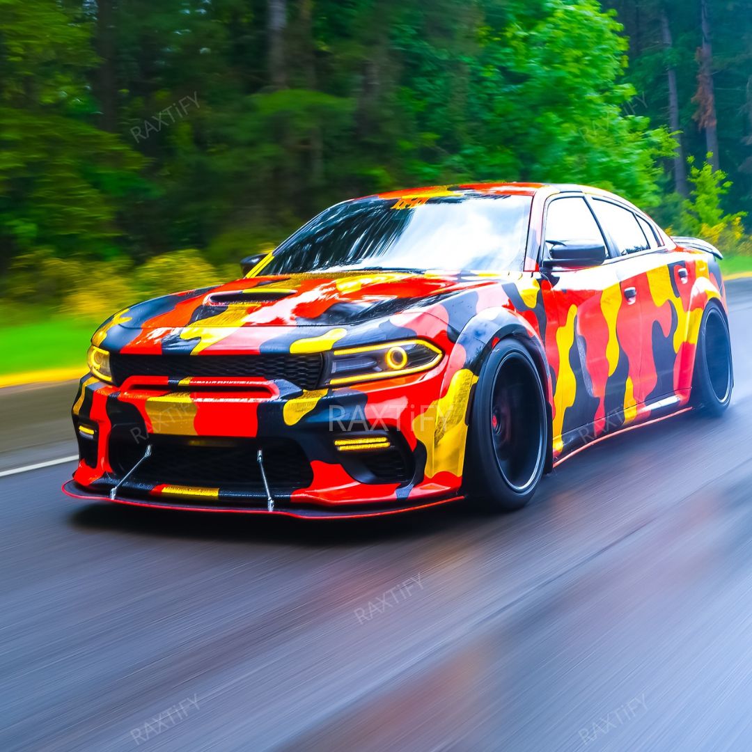 Dodge Charger WB Scatpack Camouflage Vinyl Wrap