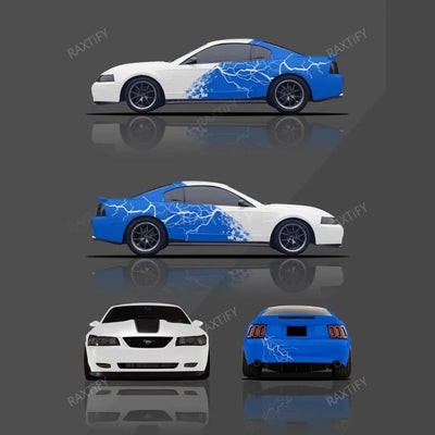 Electric Storm Mustang Custom Print Wrap